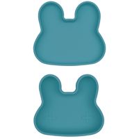 We Might Be Tiny Bunny Snackie® Silicone Snack Box for Kids - Blue Dusk